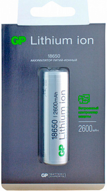 Аккумулятор 18650 GP, 2600 mAh, 3.7V (1 шт)