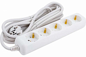 Сетевой удлинитель ЭРА U5e5m3x1,5, 5 розеток, 5 м, белый