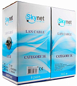 Кабель FTP4 cat 5e, внутренний, экранированный, одножильный, Cu, SKYNET Standart, серый, 305 м