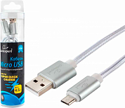 Кабель Micro USB Bm - USB Am, CABLEXPERT Ultra CC-U-mUSB01, 1 м, серебристый