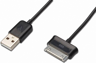 Кабель Samsung (30 pin) - USB Am, DEPPA Prime Line, 1.2 м, черный