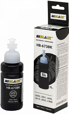 Чернила HI-BLACK HB-673Bk для Epson, водные, 70 мл, черный