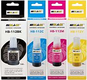 Комплект чернил HI-BLACK HB-112 для Epson, пигментные, 350 мл, 4 цвета
