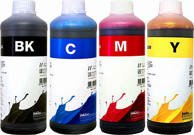 Комплект чернил INKTEC H5851/H5852-01L-4 для HP, пигментные/водные, 4 л, 4 цвета