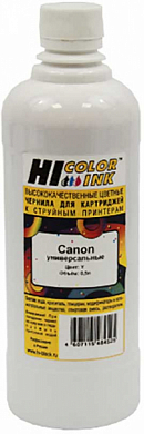 Чернила HI-BLACK Universal для Canon, водные, 500 мл, желтый