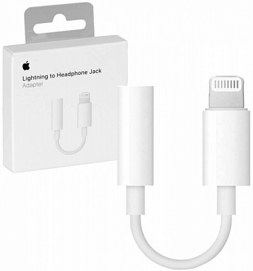 Адаптер Apple Lightning (8 pin) - Jack 3.5 мм (3 pin), APPLE MMX62ZM, 0.1 м, белый