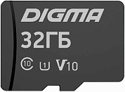 Карта памяти microSDXC DIGMA 32Gb, Class10 UHS-I U1 V10 (DGFCA032A01)