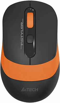 Беспроводная мышь A4TECH Fstyler FG10S, черно-оранжевая