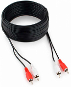 Кабель соединительный RCA (m) x 2 - RCA (m) x 2, CABLEXPERT CCA-2R2R, 15 м, черный