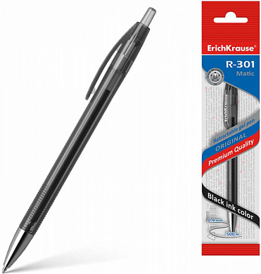 Ручка гелевая ERICH KRAUSE R-301 Original Gel Matic, черная