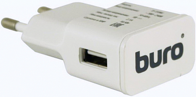 Сетевое зарядное устройство BURO TJ-159w, USB A, белое