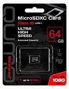 Карта памяти microSDXC QUMO 64 Гб, Class10 UHS-I U1 (QM64GMICSDXC10U1NA)