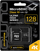 Карта памяти microSDXC QUMO 128 Гб, Class10 UHS-I U3 (QM128GMICSDXC10U3)