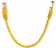Патч-корд UTP4 cat 5e, TWT TWT-45-45-0.3-YL, 0.3 м, желтый