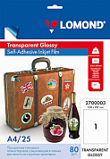 Пленка самоклеящаяся LOMOND для струйной печати A4  80 г/м2, 25 л. (2700003)
