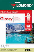 Фотобумага LOMOND глянцевая A4, 130 г/м2, 25 л.