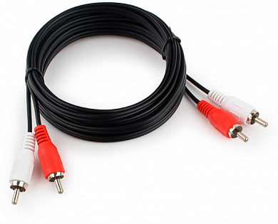 Кабель соединительный RCA (m) x 2 - RCA (m) x 2, CABLEXPERT CCA-2R2R, 3 м, черный