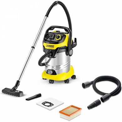 Пылесос хозяйственный KARCHER WD 6 P Premium (1.348-270.0), желто-серебристый