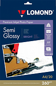 Фотобумага LOMOND Premium Inkjet Photo Paper полуглянцевая A4, 260 г/м2, 20 л.