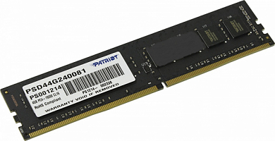 Модуль памяти DDR4 4Gb PC19200 2400MHz PATRIOT (PSD44G240081), Retail