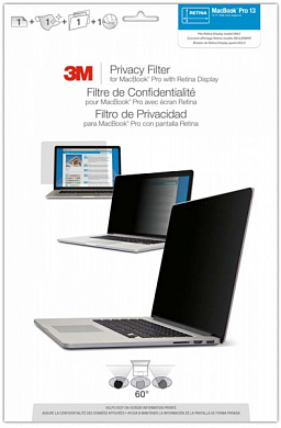 Пленка защиты информации 3M PF230W9B, для ноутбука Apple MacBook Pro 13 Retina