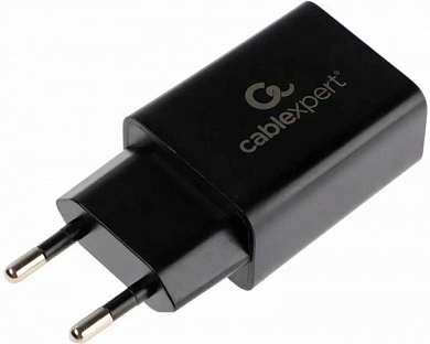 Сетевое зарядное устройство CABLEXPERT MP3A-PC-21, USB A, черное