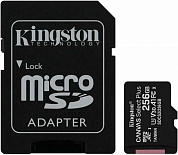 Карта памяти microSDXC KINGSTON Canvas Select Plus 256Gb, Class10 UHS-I U3 V30 A1 (SDCS2/256GB)
