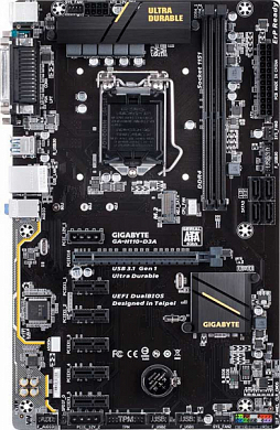 Материнская плата GIGABYTE GA-H110-D3A Intel H110, FCLGA1151, DDR4, VGA, LPT, COM, 6*USB2.0, 4*USB3.0, 2*PS/2, GLAN, ATX