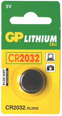Батарейка CR2032 GP, 3V (1 шт)