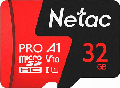 Карта памяти microSDHC NETAC P500 Extreme Pro 32Gb, Class10 UHS-I U1 A1 (NT02P500PRO-032G-R)