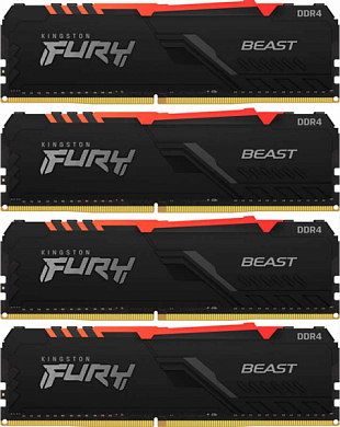 Комплект модулей памяти DDR4 128Gb PC25600 3200MHz KINGSTON (KF432C16BBAK4/128), Retail