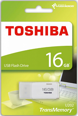 Флешка USB TOSHIBA TransMemory Hayabusa U202 16Gb, USB 2.0, белый
