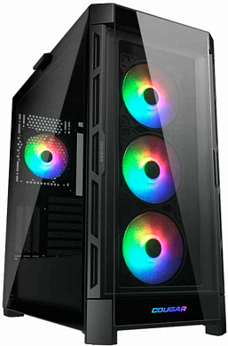 Корпус ATX COUGAR Duoface Pro RGB (CGR-5AD1B-RGB), без БП, черный