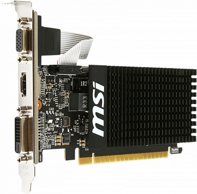 Видеокарта MSI GeForce GT 710 1Гб GDDR3 64-bit, Retail (GT 710 1GD3H LP)