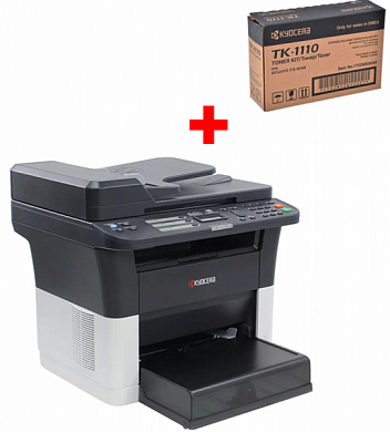 МФУ KYOCERA Ecosys FS-1120MFP, лазерный, A4, бело-черный (1102M53RU2) с дополнительным картриджем