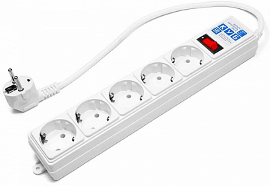 Сетевой фильтр POWER CUBE SPG-B, 5 розеток, 0.5 м, белый