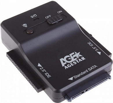 Адаптер универсальный 2.5"/3.5" AGESTAR 3FBCP1, черный