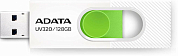 Флешка USB ADATA UV320 128 Гб, USB 3.2, белый/зеленый