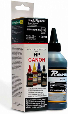 Чернила REVCOL Hameleon Universal для HP/Canon/Lexmark, пигментные, 100 мл, черный