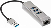 Разветвитель USB TELECOM TA311U, 3 порта USB 3.0, RJ-45