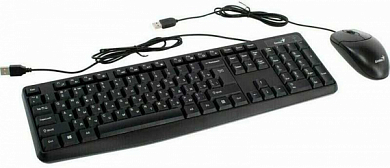 Проводная клавиатура + мышь GENIUS Smart КМ-200, USB, черная