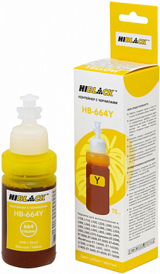 Чернила HI-BLACK HB-664Y для Epson, водные, 70 мл, желтый