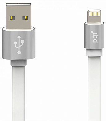 Кабель Apple Lightning (8 pin) - USB Am, PQI i-Cable Metallic 100, 1 м, серый