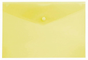Папка-конверт на кнопке A5 БЮРОКРАТ -PK804A5Yel, 0.18 мм, желтая