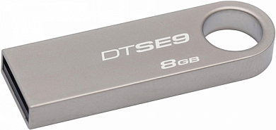 Флешка USB KINGSTON DataTraveler SE9 8Gb, USB 2.0, серебристый