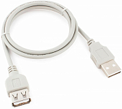 Кабель-удлинитель USB 2.0, USB Am - USB Af, GEMBIRD CC-USB2-AMAF, 0.75 м, серый