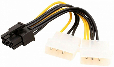 Переходник питания, Molex (m) *2 - 8 pin (f), CABLEXPERT CC-PSU-81, 15 см