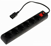 Сетевой фильтр ГАРНИЗОН, 6 розеток, для ИБП, 0.5 м, черный