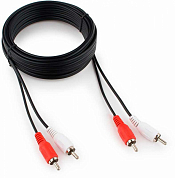 Кабель соединительный RCA (m) x 2 - RCA (m) x 2, CABLEXPERT CCA-2R2R, 5 м, черный