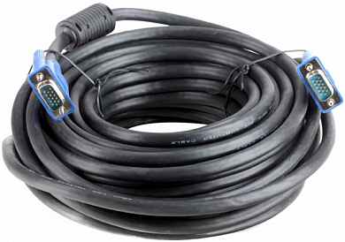 Кабель SVGA, D-SUB (m) - D-SUB (m), VCOM VVG6448-20MC, 20 м, черный